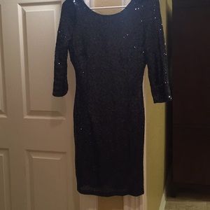Navy blue sequin dress